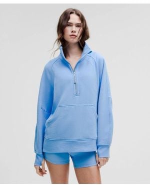 lululemon – Scuba Oversized Funnel-Neck Half Zip Sweatshirt Long – – - Blue