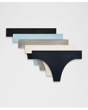 lululemon – Invisiwear Mid-Rise Thong Underwear 5 Pack – – Size Large - White