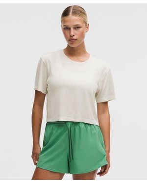 lululemon – Swiftly Perforated Stripe Short-Sleeve Shirt – – Size 14 - Green