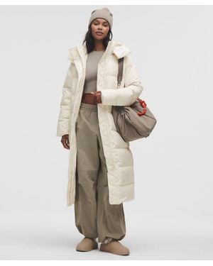 lululemon – Wunder Puff 644-Down-Fill Long Jacket – – Size 4 - Natural