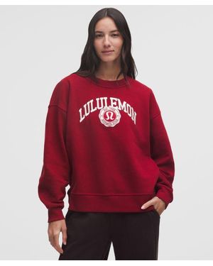 lululemon – Perfectly Oversized Crew Sweatshirt Graphic – – Size Large - Red
