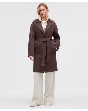 lululemon Belted Fleece Wrap Coat - Brown