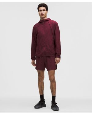 lululemon Mile Maker Ripstop Lined Short 6" - Red