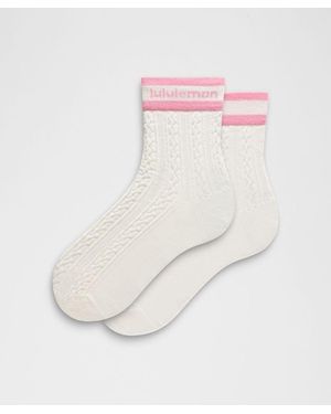 lululemon – Cable-Knit Quarter Socks – – - White