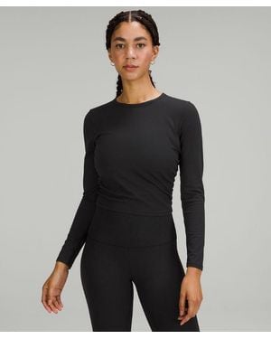 lululemon All It Takes Ribbed Nulu Long-sleeve Shirt - Colour Black - Size 10