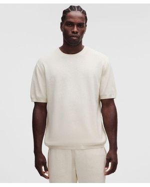 lululemon – Knit T-Shirt – Cotton-Blend – – Size Large - Natural
