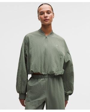 lululemon Crinkle Nylon Track Jacket - Green