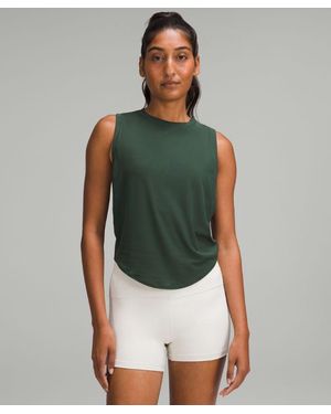 lululemon Legacy Green Cropped Crewneck Tank Top