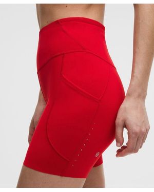 lululemon Fast And Free High-Rise Short 6" - Red