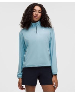 lululemon – Uv-Protective Lightweight Half Zip Long-Sleeve Top – /Pastel – Size Medium - Blue