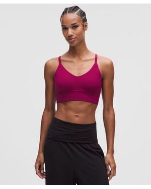 lululemon – Focuser Scoop-Neck Sports Bra Nulu Light Support, C/D Cup – – Size Large - Red