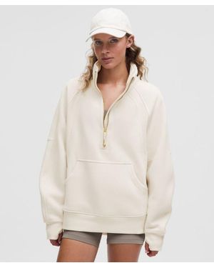 lululemon – Scuba Oversized Funnel-Neck Half Zip Sweatshirt Long – – Size 6 - Natural
