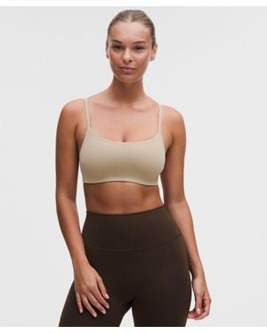 lululemon – Wunder Train Strappy Racer Sports Bra Light Support, C/D Cup – Colour Khaki – Size 14 - Multicolour