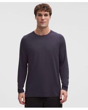 lululemon – Metal Vent Tech Long-Sleeve Shirt Glow Stripe – – Size Large - Blue