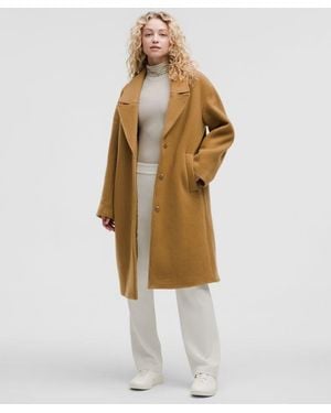 lululemon Relaxed-Fit Wool Overcoat - Metallic