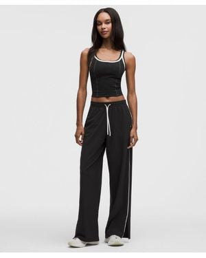 lululemon – Court Rival Wide-Leg Track Trousers Regular – – Size 4 - Black
