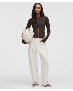 lululemon – Easyfive Low-Rise Barrel-Leg Trousers Regular – – Size 28 - White