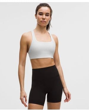 lululemon – All-Time Hero Ribbed Sports Bra Medium Support, B/C Cup – – Size Large - Black