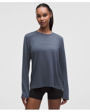 lululemon – Swiftly Relaxed Long-Sleeve Shirt Hip Length – – Size 4 - Blue