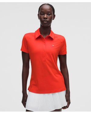 lululemon Quick-Dry Short-Sleeve Polo Shirt Straight Hem - Red