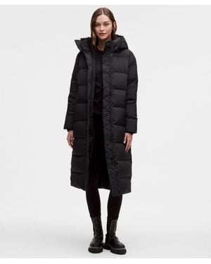 lululemon Wunder Puff Long Jacket - Colour Black - Size 12