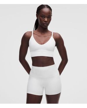 lululemon Focuser Scoop-Neck Bra Nulu - White