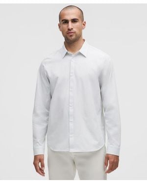lululemon – New Venture Long-Sleeve Shirt Slim-Fit – – Size Large - White