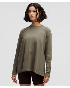 lululemon – Twist-Back Relaxed-Fit Long-Sleeve Shirt – – Size 6 - Green