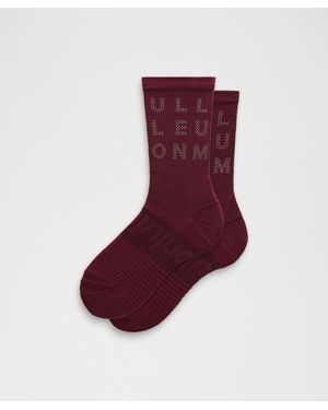 lululemon Power Stride Crew Socks - Red