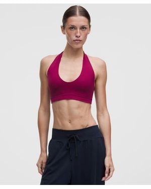 lululemon Focuser Halter Bra - Red