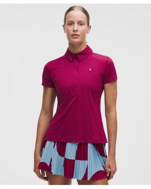 lululemon Quick-Dry Short-Sleeve Polo Shirt Straight Hem - Red
