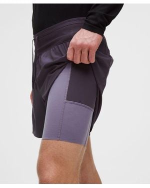 lululemon Fast And Free Multi-Pocket Running Short 5" - Purple