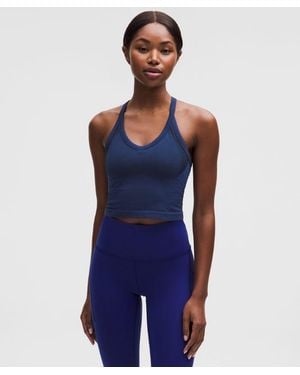 lululemon – Get Low Crossback Training Tank Top Light Support, B/C Cup – – Size Large - Blue