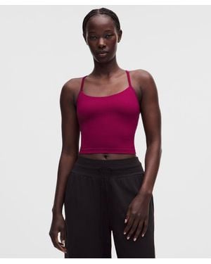 lululemon – Flow Y Cropped Tank Top Light Support, B/C Cup – – Size Large - Red