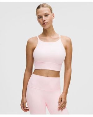 lululemon – Focuser High-Neck Sports Bra Light Support, C/D Cup – – Size Large - Pink
