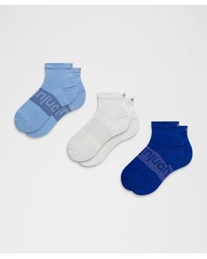 lululemon – Power Stride Ankle Socks 3 Pack – – Size Large - Blue