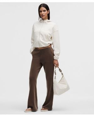 lululemon – Brushed Softstreme Mid-Rise Flared Trousers Regular – – Size Large - White