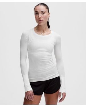 lululemon – Swiftly Tech Long-Sleeve Shirt 2.0 Hip Length – – Size 16 - Grey