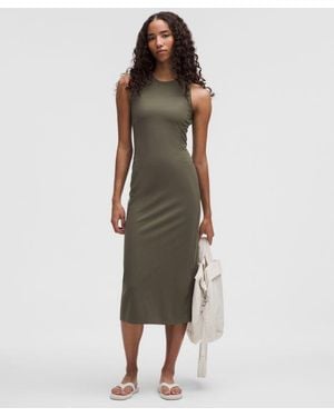 lululemon All Aligned Ribbed Midi Dress - Green