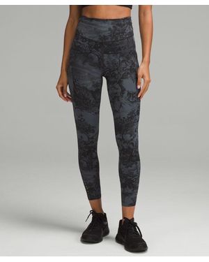 lululemon Reflective Running Leggings Pockets - Blue