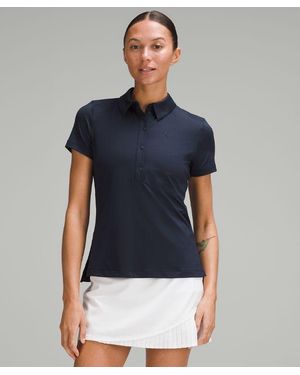 lululemon Quick-Dry Short-Sleeve Polo Shirt Straight Hem - Blue