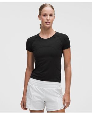 lululemon – Swiftly Tech Short-Sleeve Shirt 2.0 Waist Length – – Size 14 - Black