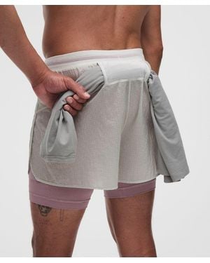 lululemon – Ultralight Lined Running Shorts – 4" – – Size Large - Grey