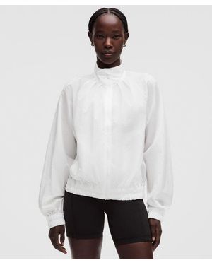 lululemon – Lightweight Pleated Track Jacket – – Size Large - White