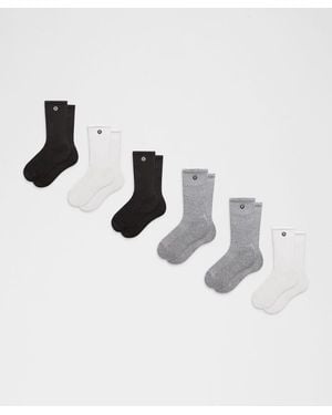 lululemon – Daily Essential Crew Socks 6 Pack – /Light/ – Size Large - White