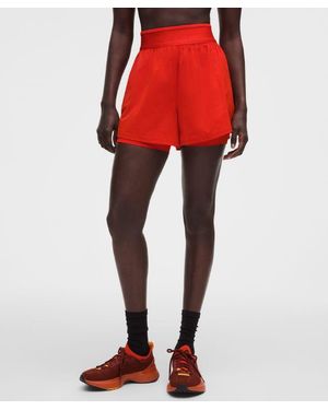 lululemon License To Train Super-High-Rise 2-In-1 Short - Red