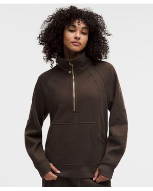 lululemon – Scuba Oversized Funnel-Neck Half Zip Sweatshirt Long – – Size Xs/Small - Brown