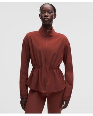 lululemon – Uv-Protective Cinch-Waist Running Jacket – – Size Large - Red
