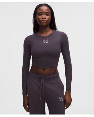 lululemon – Hold Tight Long-Sleeve Shirt Jewelled – – Size 4 - Purple