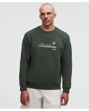 lululemon – Steady State Crew Sweatshirt Golf Flag – – Size Large - Green